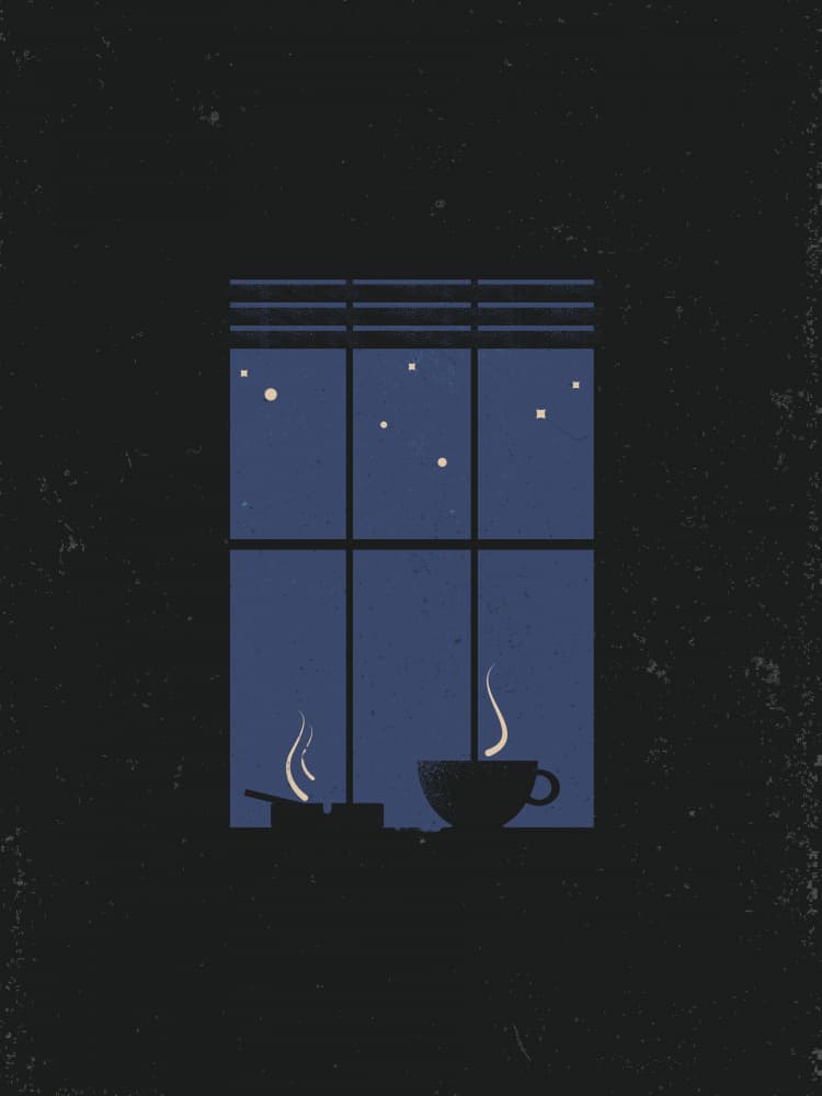 Cozy Night Window View by The Creating Mind — canvas wall art