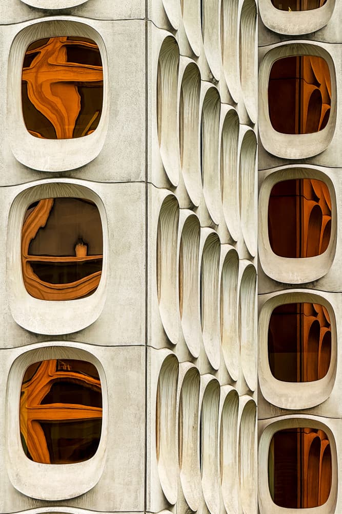 Architectural Orange Reflections by Lus Joosten — canvas wall art