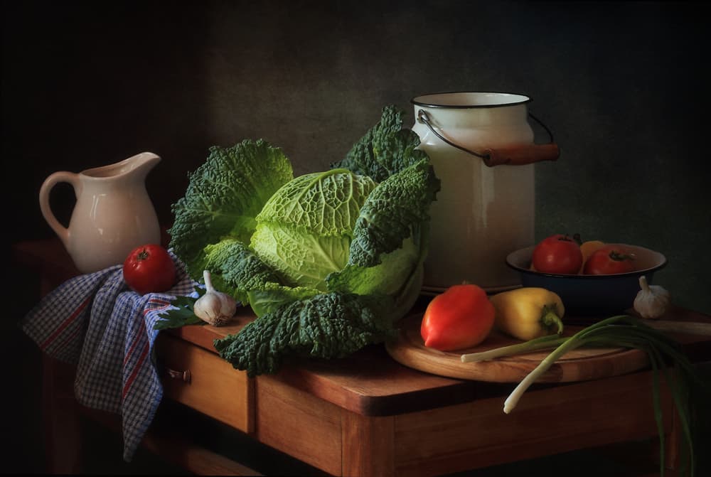 Rustic Kitchen Bounty by Tatyana Skorokhod — canvas wall art