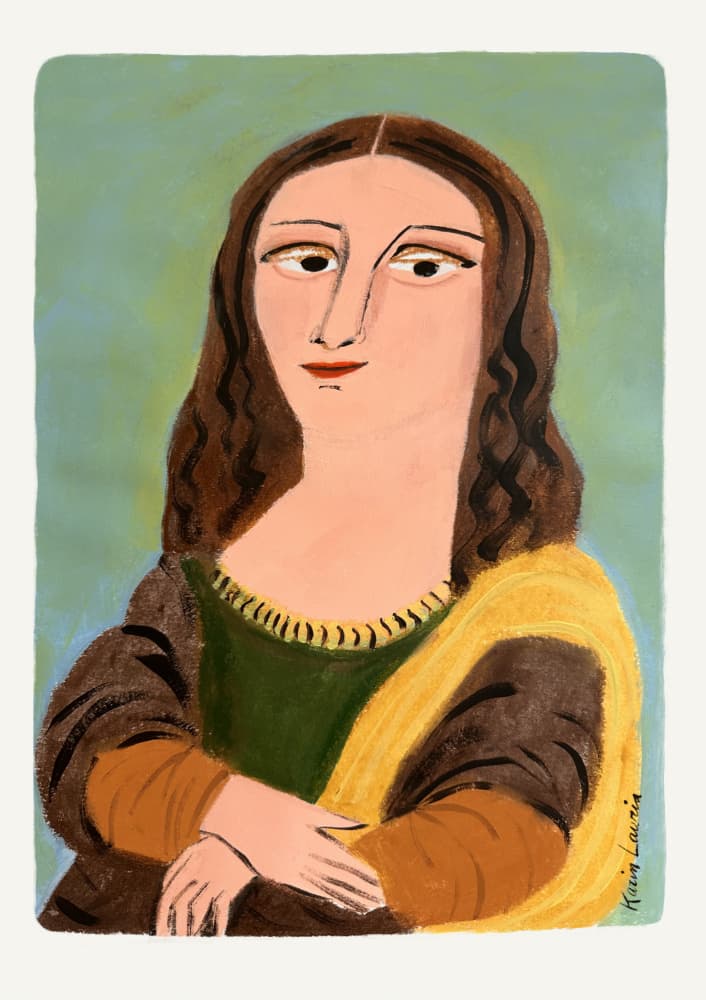 Enigmatic Woman Portrait by Karin Lauria — canvas wall art