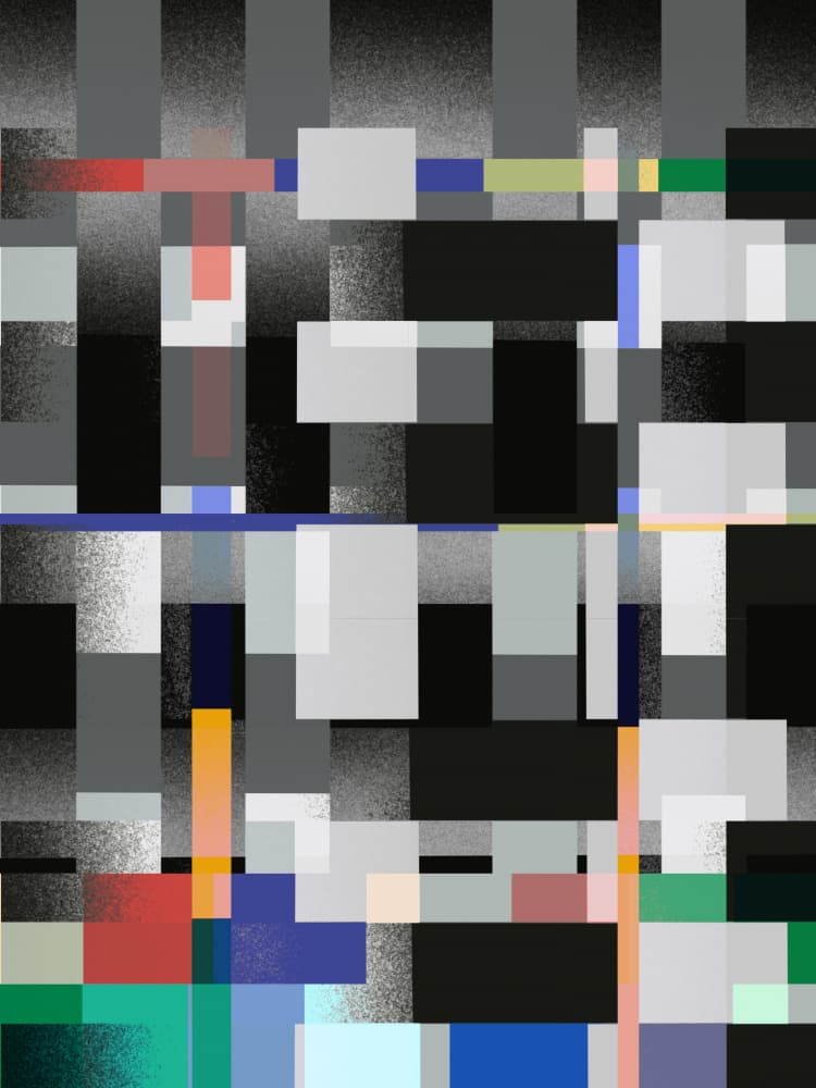 Vibrant Block Patterns by Little Dean — canvas wall art