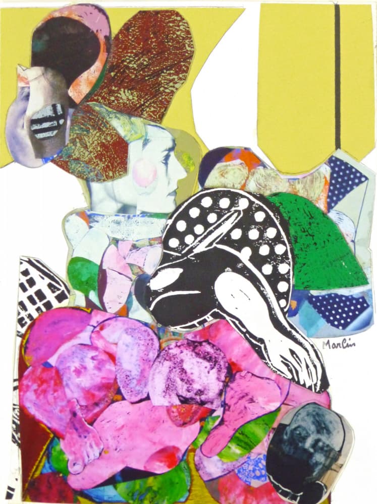 Vibrant Abstract Collage by Pascal Marlin — canvas wall art