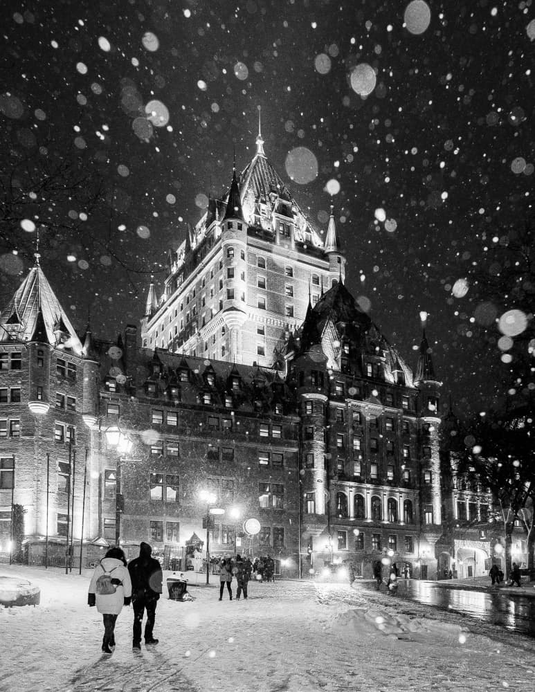 Grand Hotel Snowfall by Michiko Ôtomo — canvas wall art