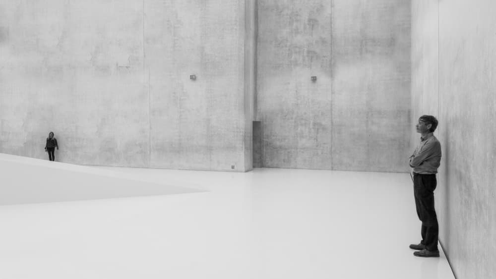 Minimalist Concrete Contemplation by Magdalena Roeseler — canvas wall art