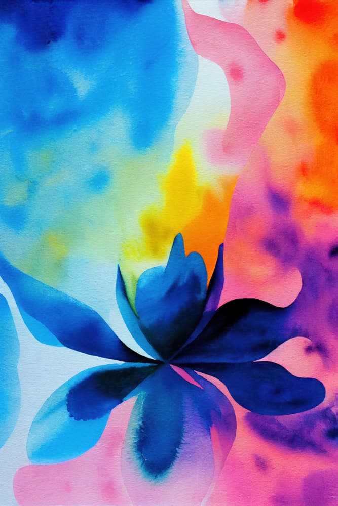 Luminous Blue Lotus by Mauro — canvas wall art