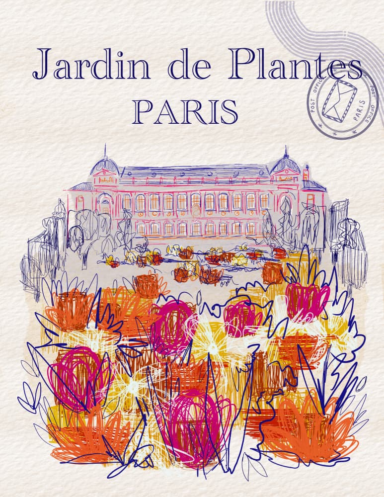 Jardin de Plantes Blooms by Art by the Ocean — canvas wall art