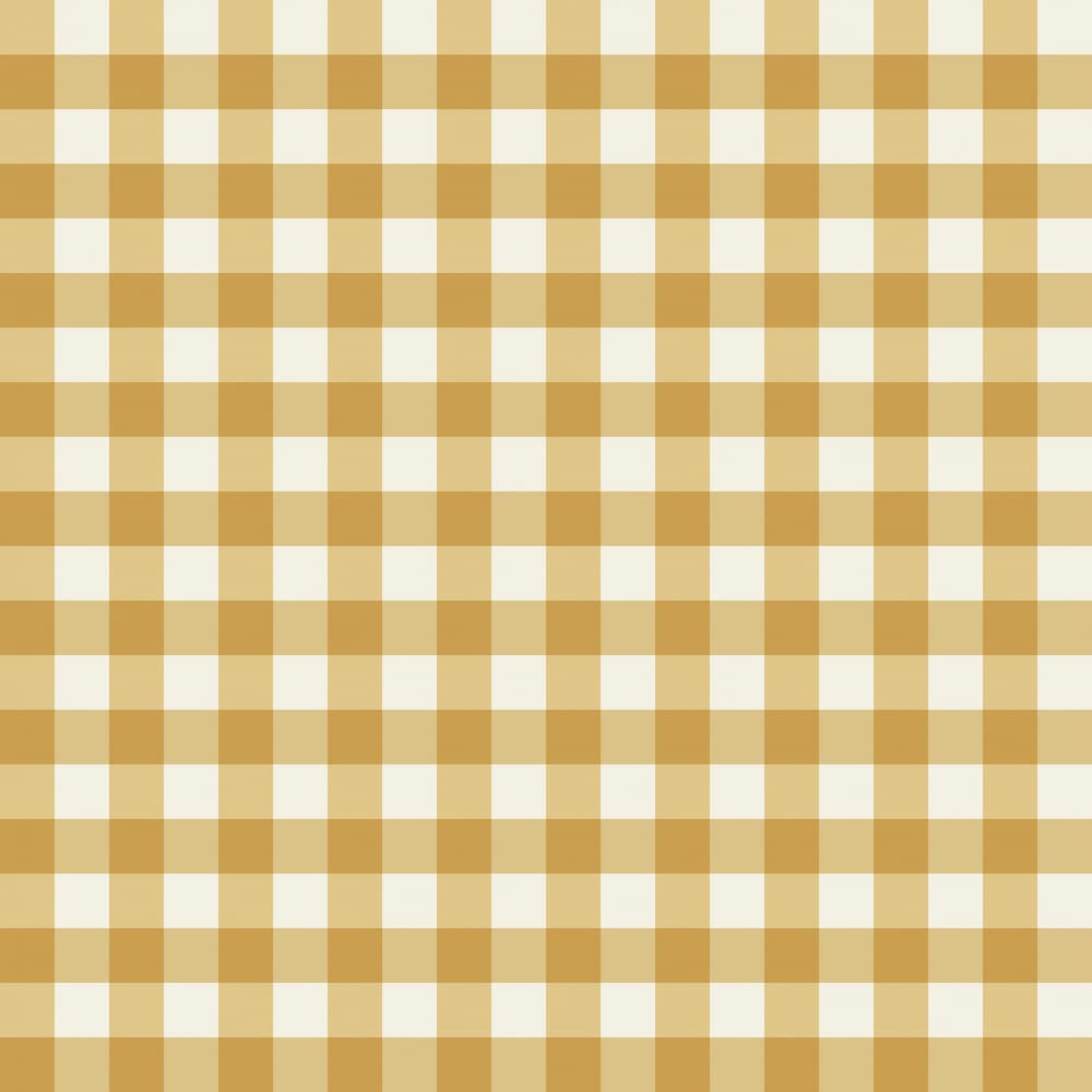 Golden Gingham Pattern by Annick — canvas wall art