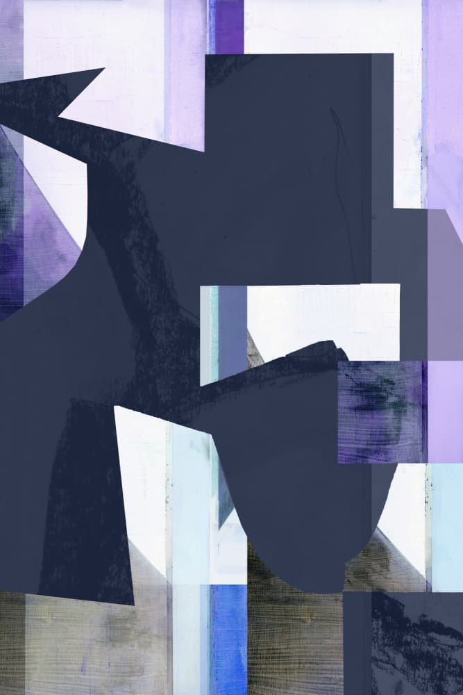 Abstract Blue Forms by cartissi — canvas wall art
