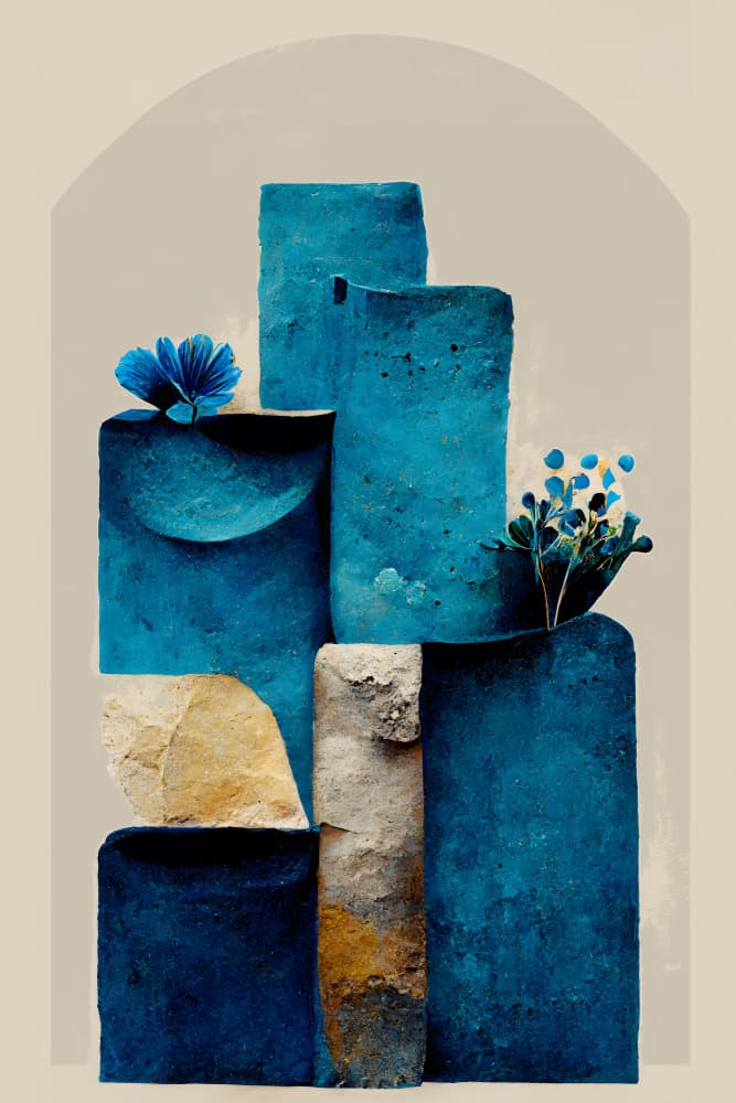 Blue Elements Rise by Treechild — canvas wall art