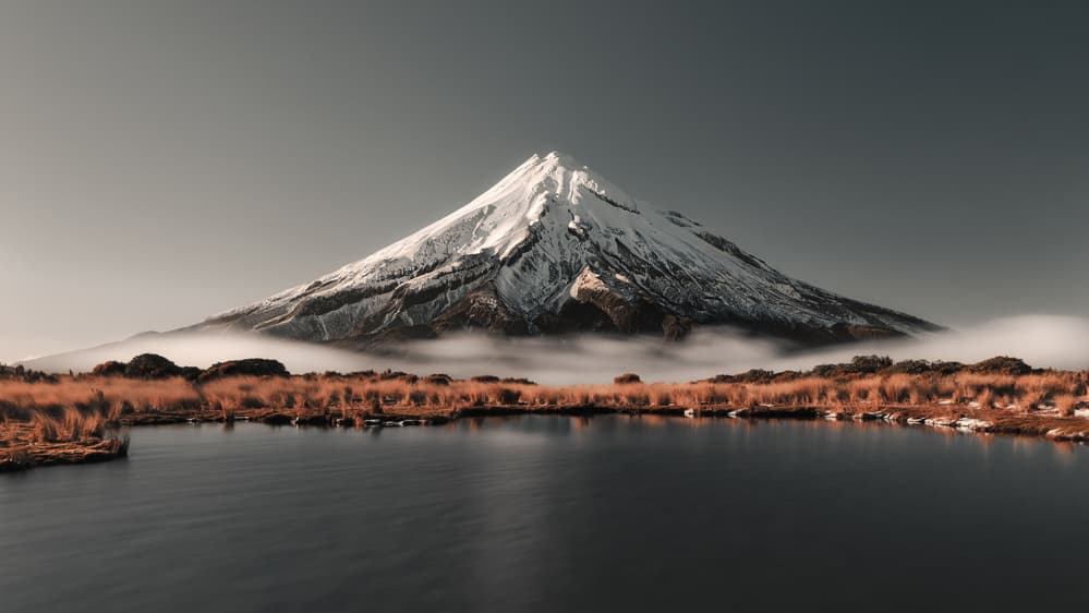 Snowy Mountain Lake by Zoltan Regius Polgar — canvas wall art