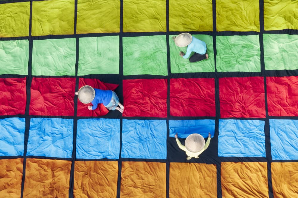 Vibrant Fabric Patterns by Gatot Herliyanto — canvas wall art