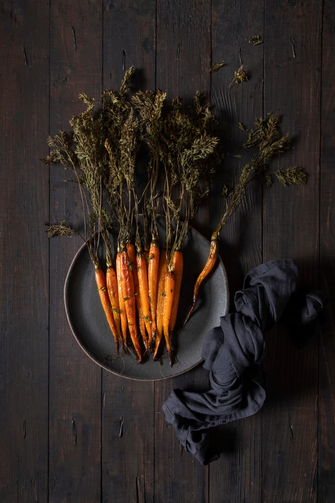 Warm Roasted Carrots by Diana Popescu — canvas wall art