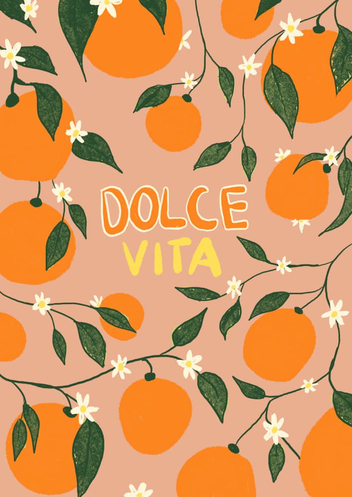 Oranges Dolce Vita by Studio Dolci — canvas wall art