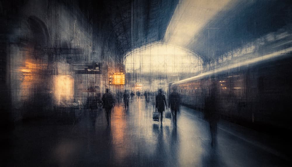 Moody Station Movement by Erkan Camlilar — canvas wall art