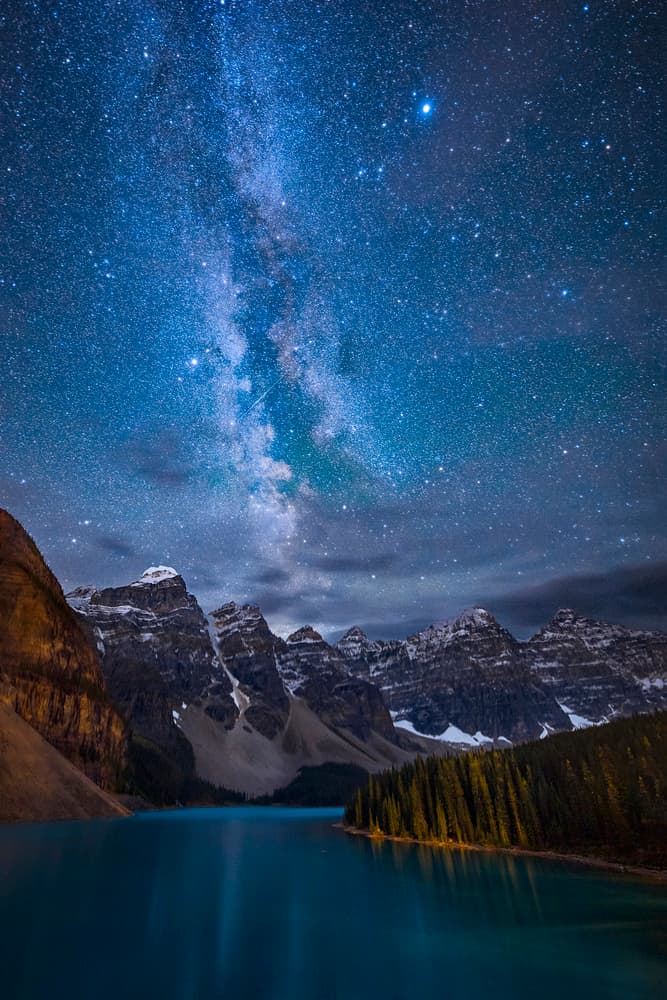 Milky Way Mountain Lake by Michael Zheng — canvas wall art