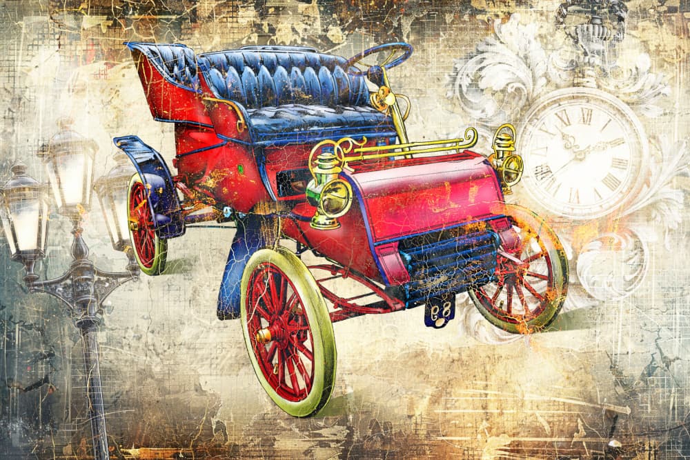 Vintage Car Timeless Journey by Rafal Kulik — canvas wall art