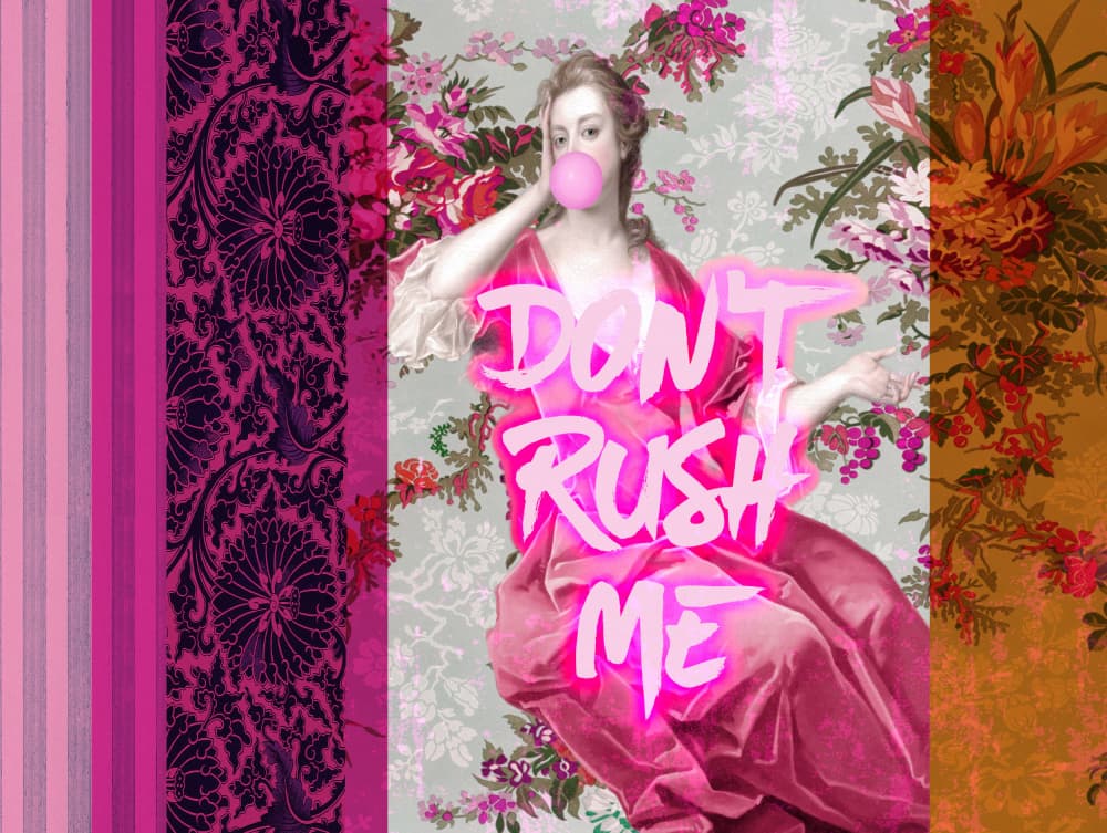 Don't Rush Me Portrait by Talitha McQueen — canvas wall art