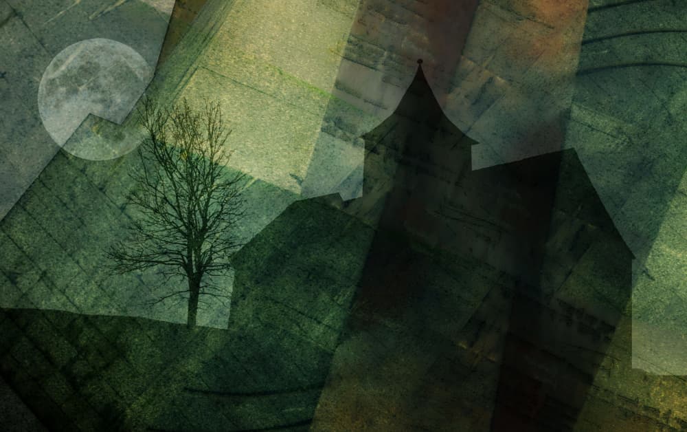 Mysterious Church Night by Raffaele Corte — canvas wall art