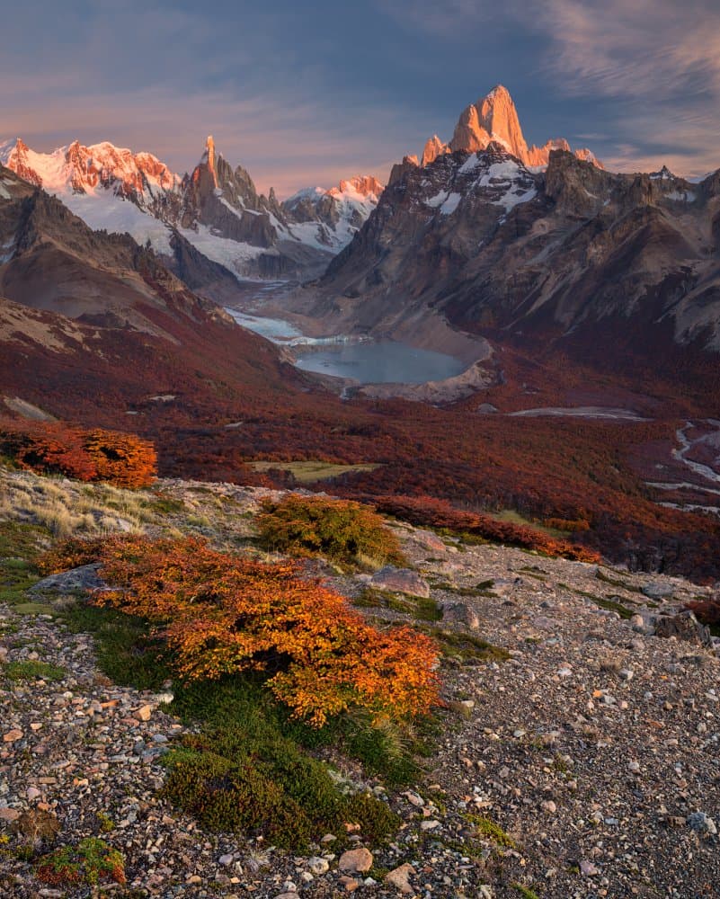 Patagonian Autumn Peaks by Valeriy Shcherbina — canvas wall art