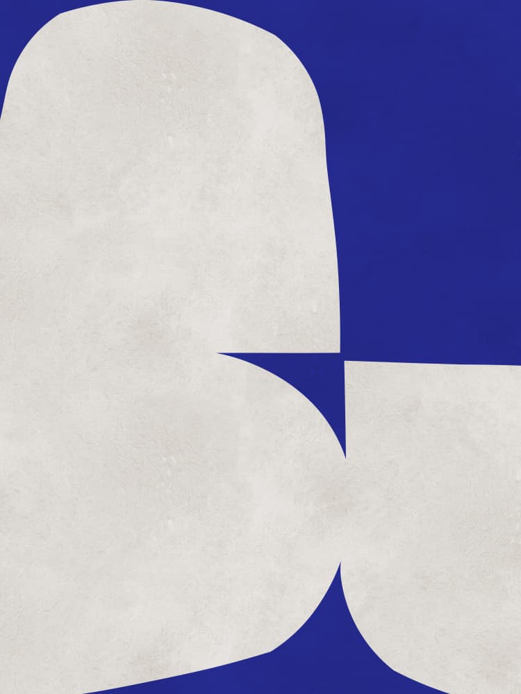 Modern Blue Curves by Vitor Costa — canvas wall art