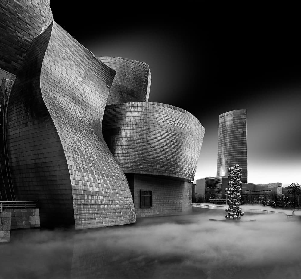 Modern City Fog by Peru Serra — canvas wall art