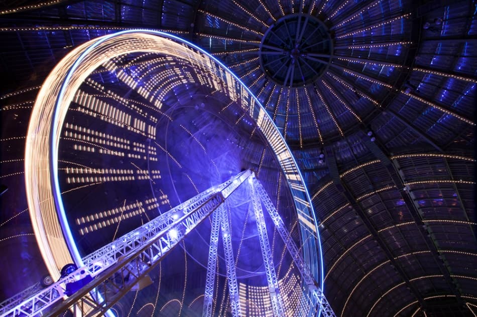 Ferris Wheel Night Lights by Guillaume Vigoureux — canvas wall art