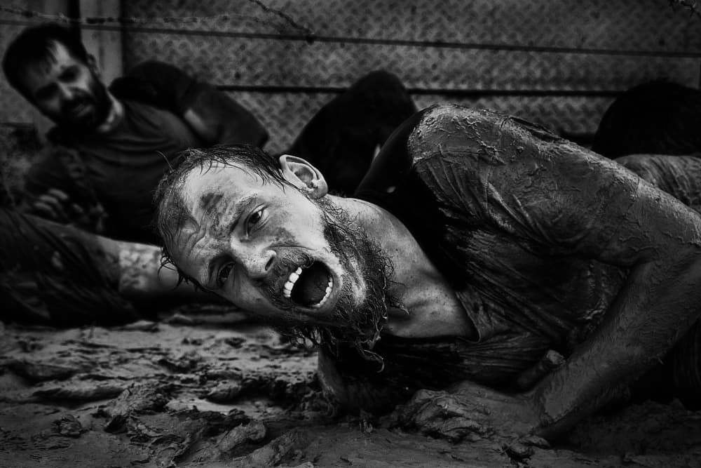 Primal Scream In Mud by Dusan Ignac — canvas wall art