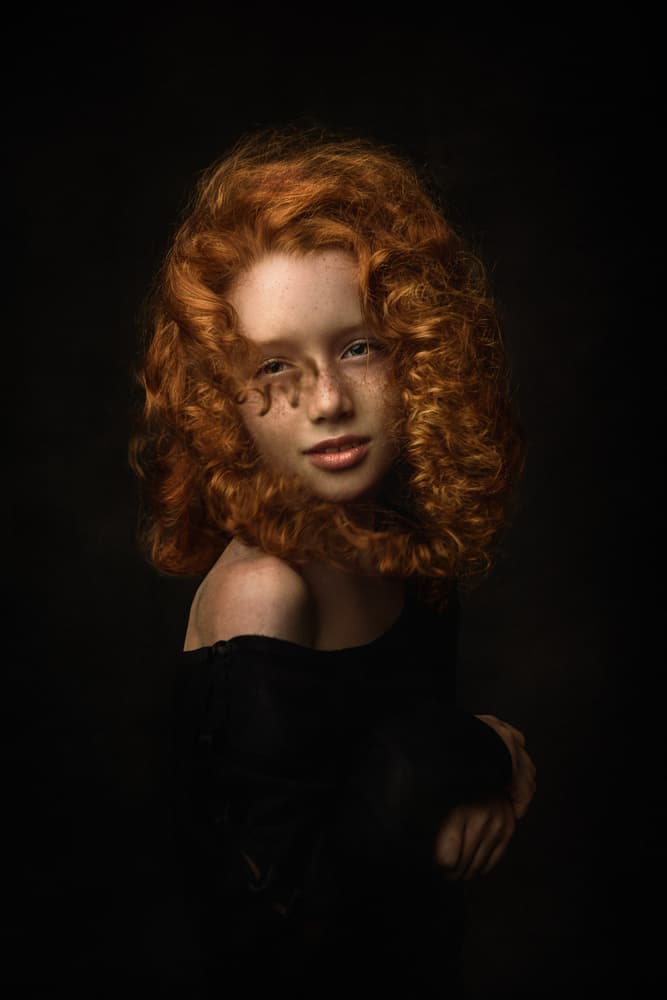 Captivating Redhead Portrait by Konstantin Pilipchuk — canvas wall art