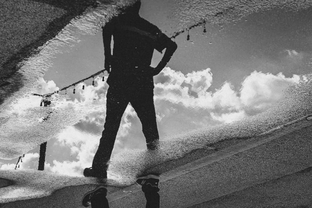 Puddle Reflection Silhouette by Kim gyou-pyo — canvas wall art
