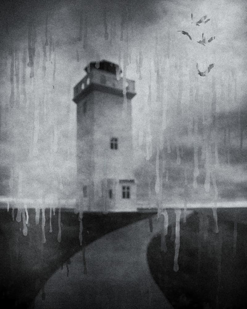 Stormy Lighthouse Path by txules — canvas wall art