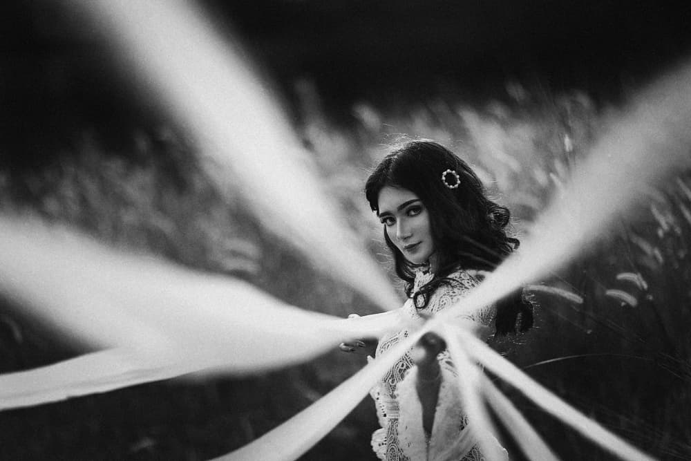 Ethereal Ribbons Portrait by Djayent Abdillah — canvas wall art