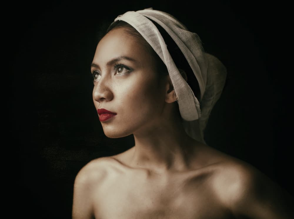 Elegant Gaze Portrait by Hari Sulistiawan — canvas wall art