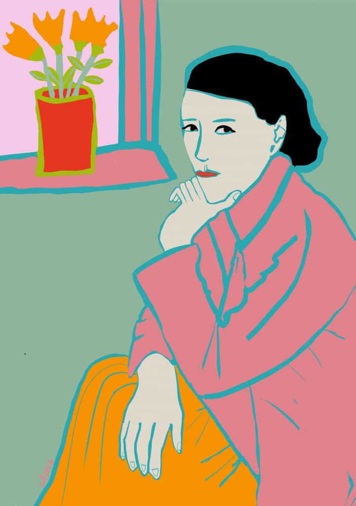 Thoughtful Woman By Window by Sharyn Bursic — canvas wall art