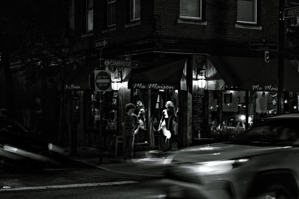 Dark City Restaurant by Amalya Shandelman — canvas wall art
