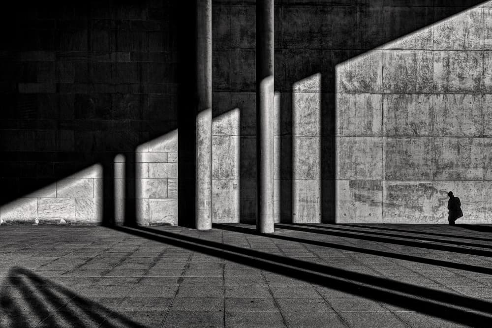 Concrete Light and Shadow by Dennis Mohrmann — canvas wall art