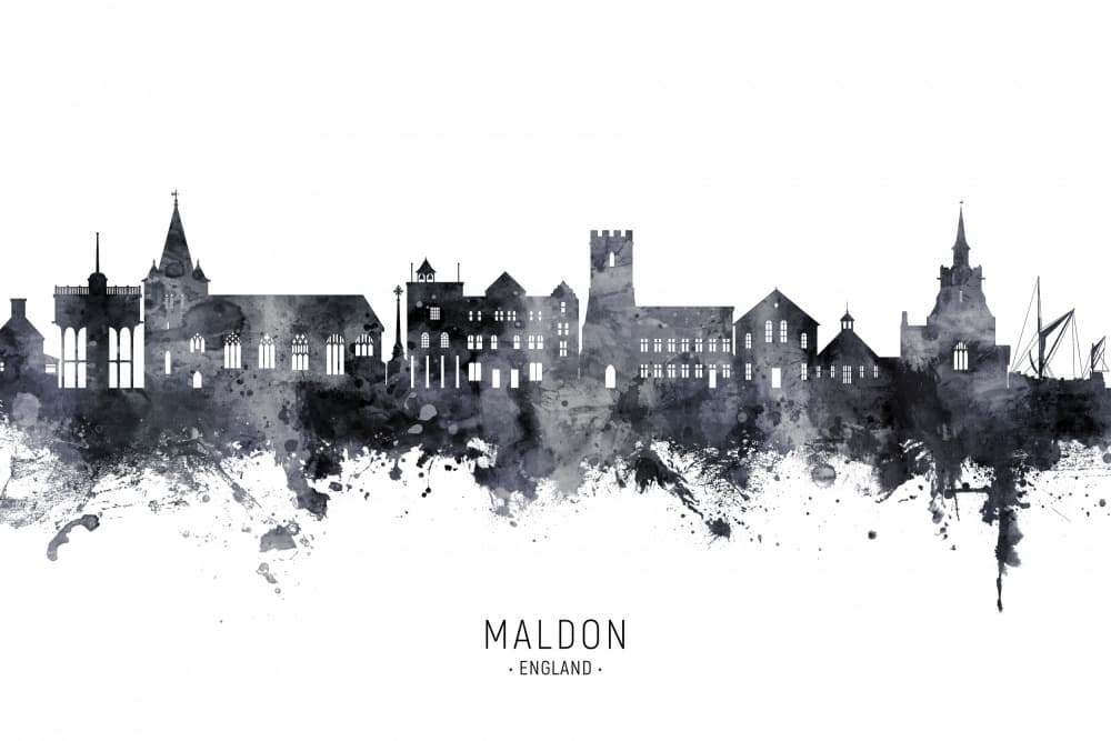 Maldon England Skyline by Michael Tompsett — canvas wall art