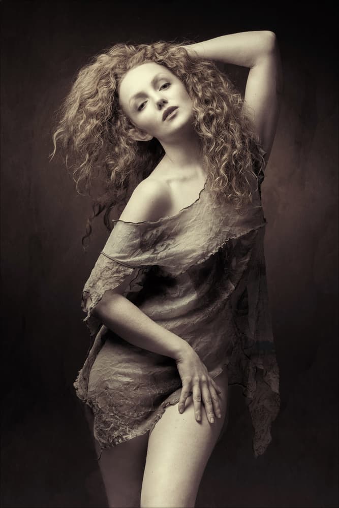 Ethereal Curly Haired Woman by Jan Slotboom — canvas wall art