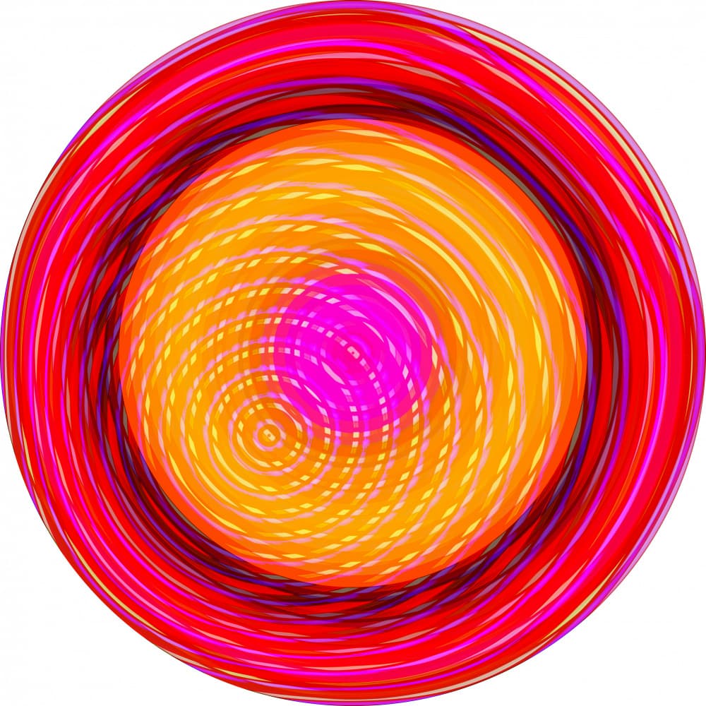 Vibrant Spiral Rings by PASLIER Morgan — canvas wall art