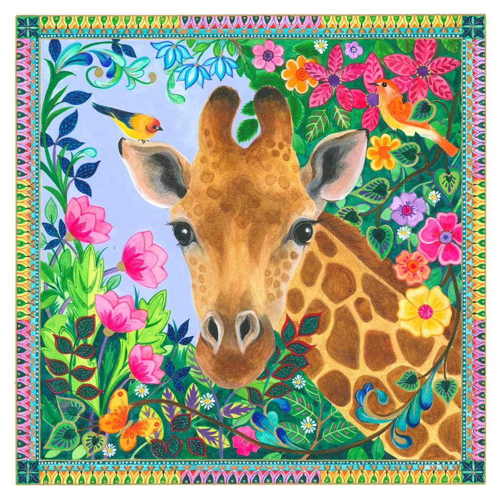 Floral Giraffe by Isabelle Brent — canvas wall art