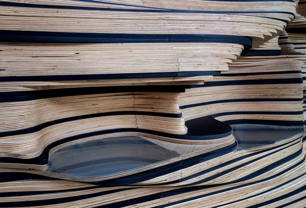 Dark Layered Curves by Henk van Maastricht — canvas wall art