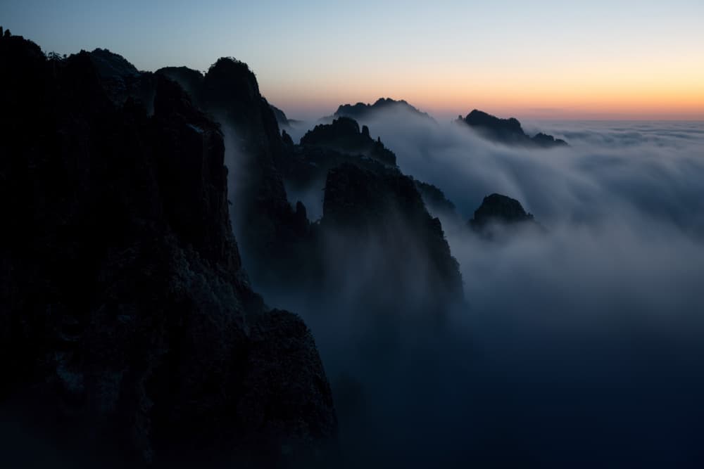 Misty Mountain Peaks by Chuanxu Ren — canvas wall art