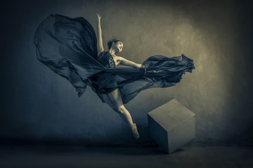 Floating Ballet Dancer by Sita Gramich — canvas wall art