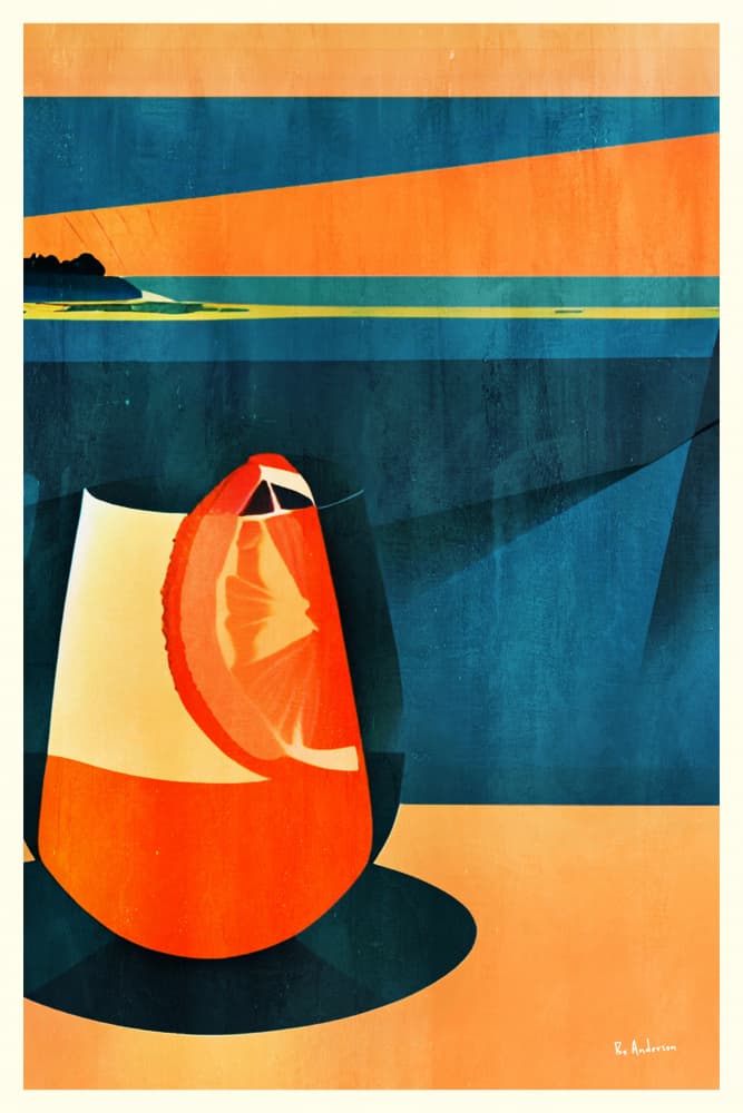 Coastal Sunset Drink by Bo Anderson — canvas wall art