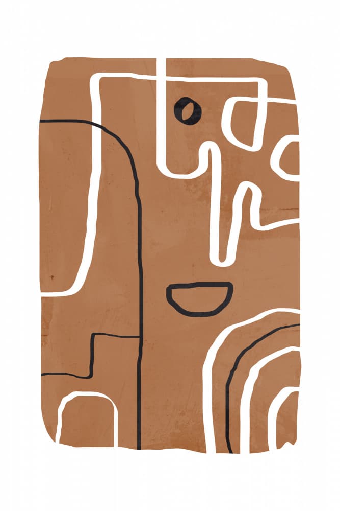 Abstract Face Lines by Melloi Art Prints — canvas wall art