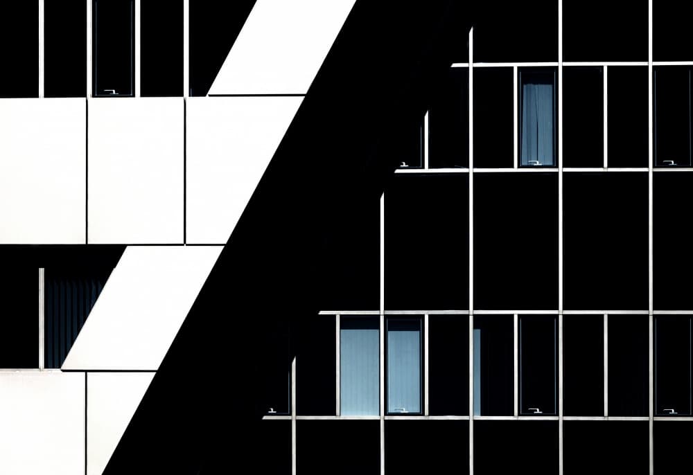 Modern Geometric Contrast by Jeroen van de Wiel — canvas wall art