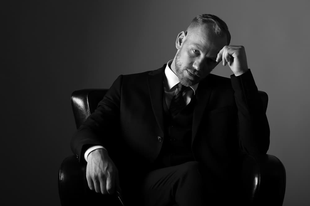 Pensive Man In Suit by David Naman — canvas wall art