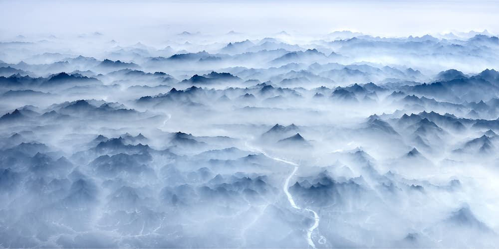 Misty Mountain River by Hua Zhu — canvas wall art