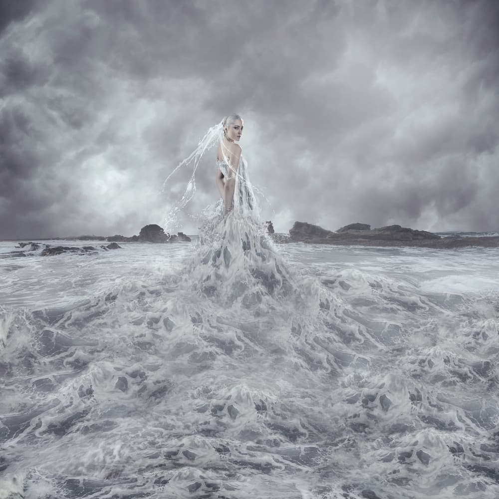 Water Goddess Rising by hardibudi — canvas wall art