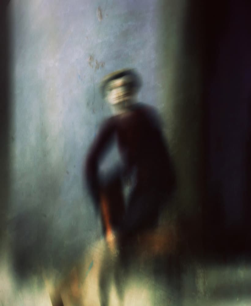 Pensive Blurred Figure by Pe Be — canvas wall art