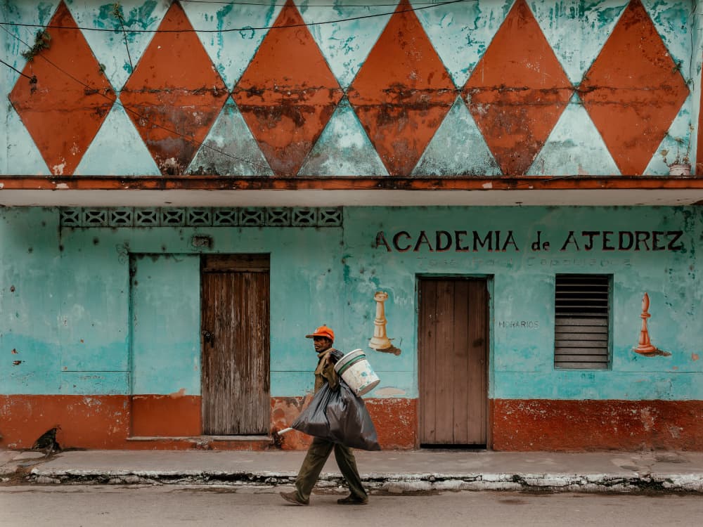 Cuban Street Chess Academy by Andy Bauer — canvas wall art